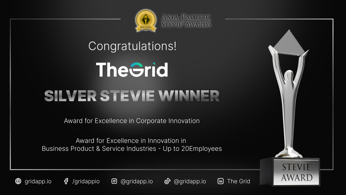 The Grid Wins Silver Stevie® Award for Excellence in Innovation in Business Product & Service Industries